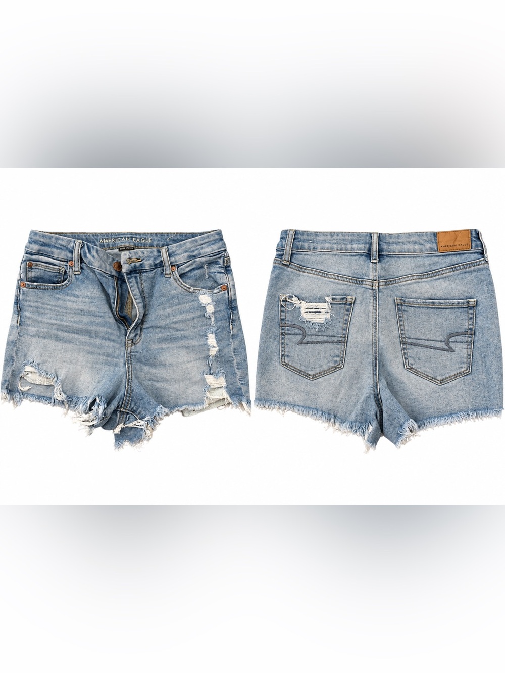 High Rise Curvy Distressed Jeans - Women’s Size 10 - American Eagle Outfitters